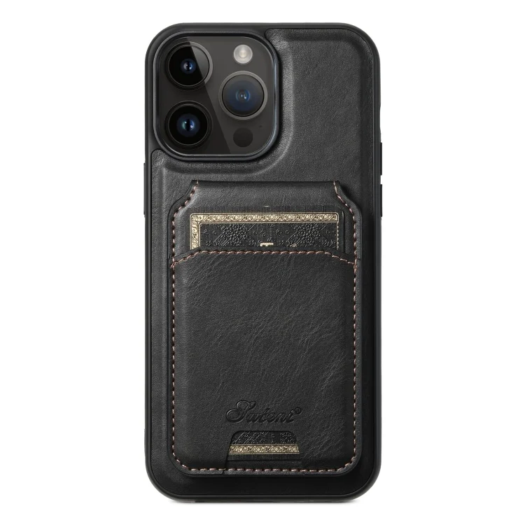 Suteni H15 MagSafe Oil Eax Leather Detachable Wallet Back Phone Case, For iPhone 14 Pro Max, For iPhone 13 Pro Max, For iPhone 13 Pro, For iPhone 13