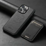 Suteni H15 MagSafe Oil Eax Leather Detachable Wallet Back Phone Case, For iPhone 12, For iPhone 12 Pro Max, For iPhone 12 Pro - Image 4