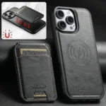 Suteni H15 MagSafe Oil Eax Leather Detachable Wallet Back Phone Case, For iPhone 16, For iPhone 15 Pro Max, For iPhone 15 Pro, For iPhone 15 Plus - Image 4