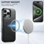 Suteni H15 MagSafe Oil Eax Leather Detachable Wallet Back Phone Case, For iPhone 16e, For iPhone 16 Pro Max, For iPhone 16 Pro, For iPhone 16 Plus - Image 5