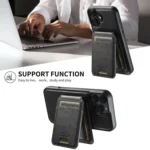 Suteni H15 MagSafe Oil Eax Leather Detachable Wallet Back Phone Case, For iPhone 16e, For iPhone 16 Pro Max, For iPhone 16 Pro, For iPhone 16 Plus - Image 7