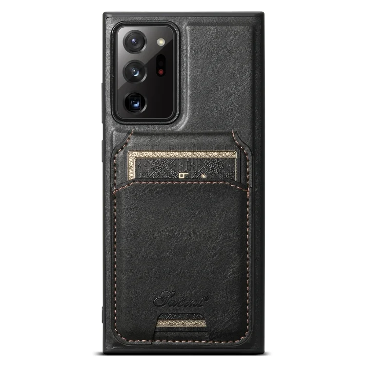 Suteni H15 Oil Eax Leather Detachable Wallet Back Phone Case, For Samsung Galaxy Note20 Ultra 5G, For Samsung Galaxy Note20 5G