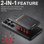 Suteni H15  Oil Eax Leather Detachable Wallet Back Phone Case, For Samsung Galaxy S25 5G, For Samsung Galaxy S25+ 5G, For Samsung Galaxy S25 Ultra 5G, For Samsung Galaxy S24 Ultra 5G - Image 4