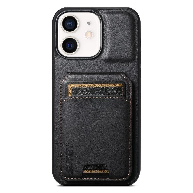 Suteni H02 Leather Wallet Stand Back Phone Case, For iPhone 11, For iPhone 11 Pro, For iPhone X / XS, For iPhone XR, For iPhone XS Max, For iPhone 12 / 12 Pro