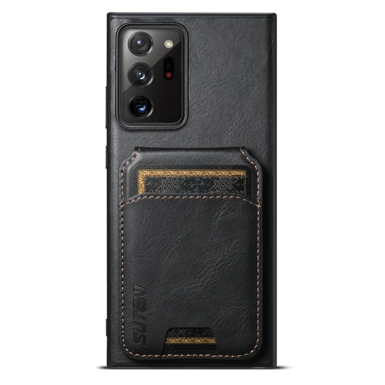 Suteni H02 Leather Wallet Stand Back Phone Case, For Samsung Galaxy Note20 Ultra 5G