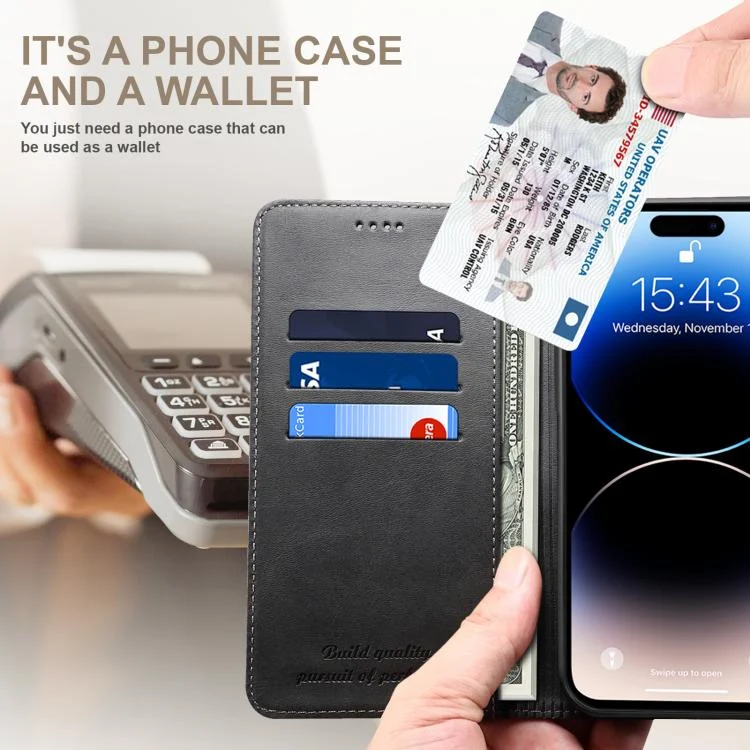 SYA002463609A_4.webp Suteni Calf Texture Horizontal Flip Leather Phone Case, For iPhone 16e, For iPhone 16 Pro Max, For iPhone 16 Pro, For iPhone 16 Plus, For iPhone 16 - Image 6