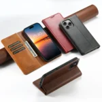Suteni Calf Texture Horizontal Flip Leather Phone Case, For iPhone 15 Pro Max, For iPhone 15 Pro, For iPhone 15 Plus, For iPhone 15 - Image 2
