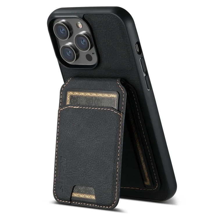 SYA002465516A_2.webp Suteni H02 Litchi Leather Card Wallet Stand Back Phone Case, For iPhone 12 / 12 Pro, For iPhone 12 Pro Max, For iPhone 11 Pro Max, For iPhone 11 - Image 4