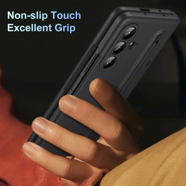 SYA002501603A_6.webp Long Chi Grain Leather Shockproof Phone Case, No Pen, For Samsung Galaxy Z Fold7 5G, For Samsung Galaxy Z Fold6 5G, For Samsung Galaxy Z Fold5 5G - Image 7