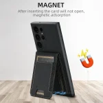 Suteni H17 Litchi Texture Leather MagSafe Detachable Wallet Phone Case, For Samsung Galaxy S22+ 5G, For Samsung Galaxy S22 5G, For Samsung Galaxy Note20 Ultra, For Samsung Galaxy Note20 - Image 4