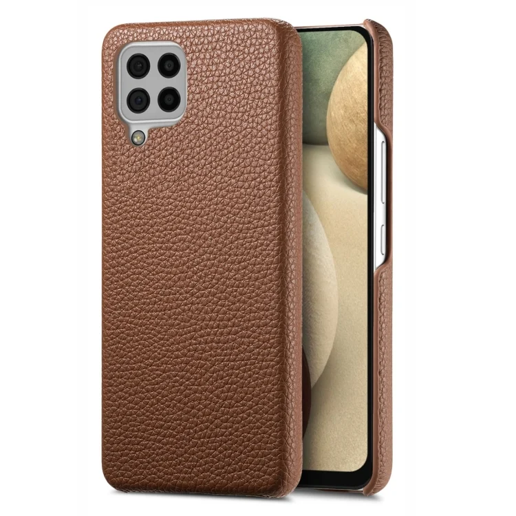 Litchi Oil Edge Leather Back Phone Case, For Samsung Galaxy A12 5G, For Samsung Galaxy A04