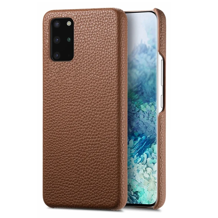 Litchi Oil Edge Leather Back Phone Case, For Samsung Galaxy S20+, For Samsung Galaxy S20