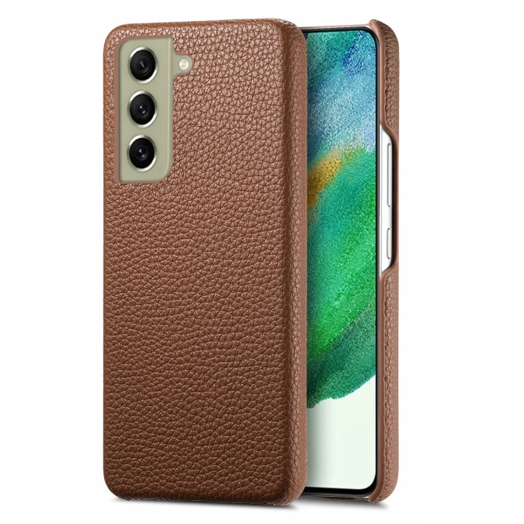 Litchi Oil Edge Leather Back Phone Case, For Samsung Galaxy S21 FE 5G, For Samsung Galaxy S20 FE