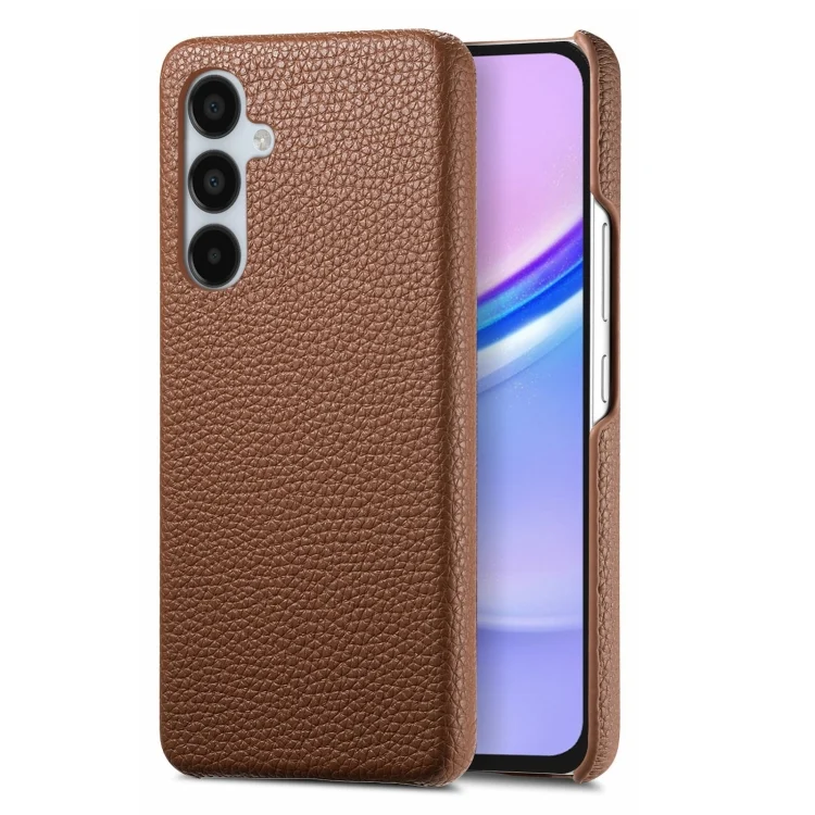 Litchi Oil Edge Leather Back Phone Case, For Samsung Galaxy A15, For Samsung Galaxy A55 5G