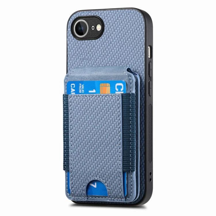 SYA002534729A_1.webp Carbon Fiber Vertical Flip Wallet Stand Phone Case, For iPhone 16e, For iPhone 16 Pro Max, For iPhone 16 Pro, For iPhone 16 Plus - Image 3