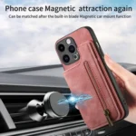 Retro Leather Zipper Wallet Back Phone Case, For iPhone 11 Pro, For iPhone X / XS, For iPhone XR - Image 7