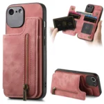 Retro Leather Zipper Wallet Back Phone Case, For iPhone 6 / 6s