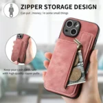 Retro Leather Zipper Wallet Back Phone Case, For iPhone 6 / 6s - Image 7
