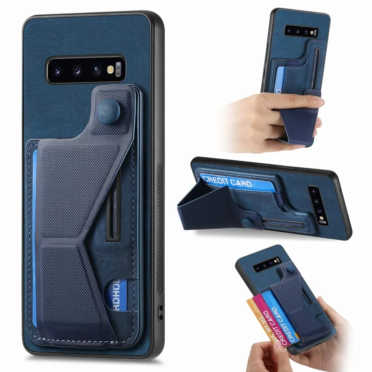 II K-shaped Slide Holder Card Slot Phone Case, For Samsung Galaxy S10+, For Samsung Galaxy S10