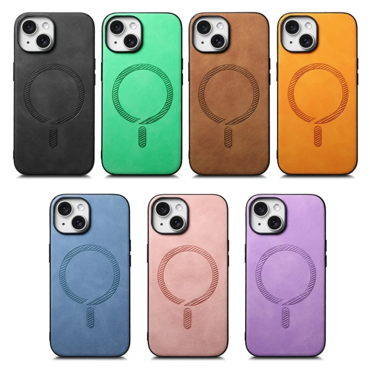 SYA0025526_B1.webp Solid Color Retro Magsafe PU Back Cover Phone Case, For iPhone 16e, For iPhone 16 Pro Max - Image 2