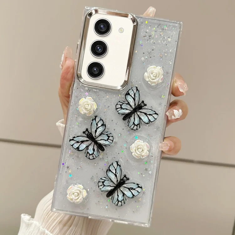 Three-dimensional Butterfly Glitter TPU Phone Case, For Samsung Galaxy S20 FE