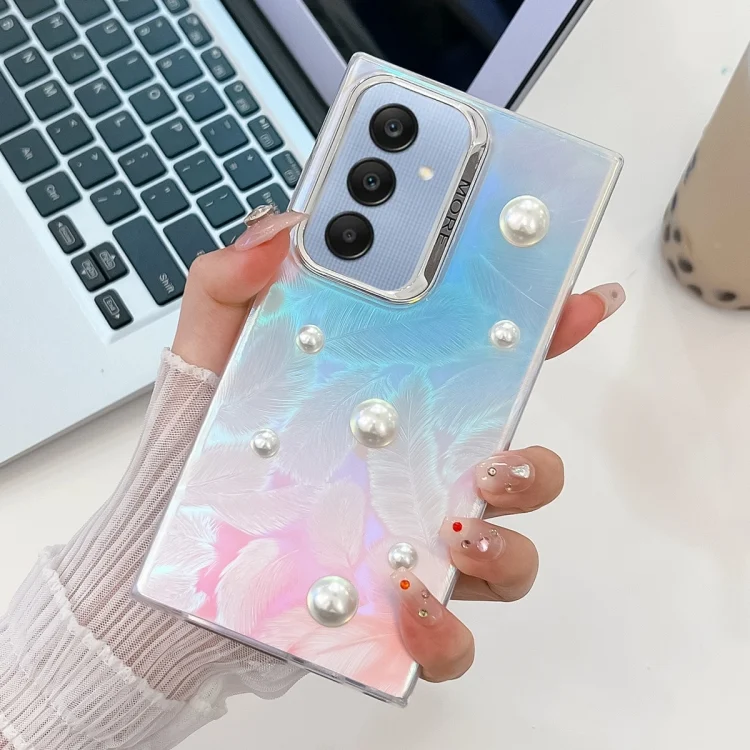 Electroplating Pearl Laser Texture TPU Phone Case, For Samsung Galaxy A25 5G, For Samsung Galaxy S23 FE 5G, For Samsung Galaxy A34 5G