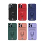 Sliding Camshield Magnetic Card Holder Silicone Phone Case with Lanyard, For iPhone 16e, For iPhone 16 Pro Max, For iPhone 16 Pro - Image 2