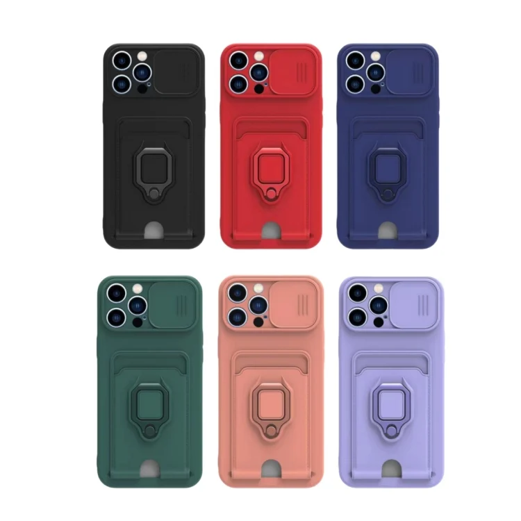 SYA0026217_B1.webp Sliding Camshield Magnetic Card Holder Silicone Phone Case with Lanyard, For iPhone 16e, For iPhone 16 Pro Max, For iPhone 16 Pro - Image 2
