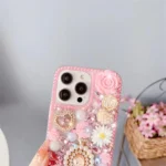 Diamond Inlaid Rose PC Phone Case, For iPhone 14, For iPhone 14 Pro, For iPhone 14 Pro Max, For iPhone 13 Pro Max, For iPhone 13 Pro - Image 4