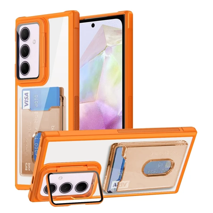 Card Bag Holder Acrylic Hybrid TPU Phone Case, For Samsung Galaxy A35 Global, For Samsung Galaxy A05 4G