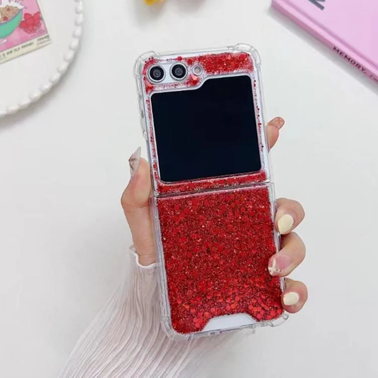 Glitter Sequins Epoxy TPU Phone Case, For Samsung Galaxy Z Flip7, For Samsung Galaxy Z Flip6