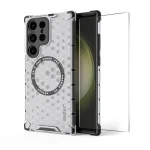 ENKAY Hat-Prince Honeycomb MagSafe Shockproof Phone Case with 0.18mm Film, For Samsung Galaxy S24 Ultra 5G, For Samsung Galaxy S24+ 5G, For Samsung Galaxy S24 5G, For Samsung Galaxy S23+ 5G