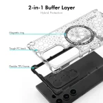 ENKAY Hat-Prince Honeycomb MagSafe Shockproof Phone Case with 0.18mm Film, For Samsung Galaxy S24 Ultra 5G, For Samsung Galaxy S24+ 5G, For Samsung Galaxy S24 5G, For Samsung Galaxy S23+ 5G - Image 4