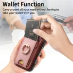 Retro Splitable Magnetic Stand Card Bag Leather Phone Case, For iPhone 16 Pro Max, For iPhone 16 Pro, For iPhone 16 Plus - Image 6