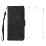 ENKAY Embossed Rhombus Starry Leather Phone Case with Screen Film, For Samsung Galaxy A26 / A16 4G / 5G, For Samsung Galaxy S25 5G / S24 5G, For Samsung Galaxy S25+ / S24+ 5G