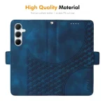 ENKAY Embossed Rhombus Starry Leather Phone Case with Screen Film, For Samsung Galaxy A56, For Samsung Galaxy A36, For Samsung Galaxy S25 Ultra 5G, For Samsung Galaxy A06 4G - Image 5