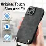 Vintage Leather PC Back Cover Phone Case with Crossbody Strap, For iPhone 6 / 6s - Image 6