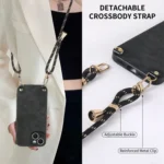 Vintage Leather PC Back Cover Phone Case with Crossbody Strap, For iPhone 6 / 6s - Image 8