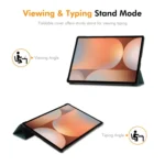 ENKAY Tri-fold Custer Texture Plastic Leather Smart Tablet Case with Pen Slot, For Samsung Galaxy Tab S10 Ultra / S9 Ultra, For Samsung Galaxy Tab S10+ / S9+ / S9 FE+ - Image 3