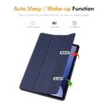 ENKAY Tri-fold Custer Texture TPU Leather Smart Tablet Case with Pen Slot, For Samsung Galaxy Tab S10+ / S9+ / S9 FE+ - Image 2