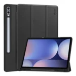 ENKAY Tri-fold Custer Texture TPU Leather Smart Tablet Case with Pen Slot, For Samsung Galaxy Tab S10 Ultra / S9 Ultra