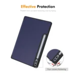 ENKAY Tri-fold Custer Texture TPU Leather Smart Tablet Case with Pen Slot, For Samsung Galaxy Tab S10 Ultra / S9 Ultra - Image 5