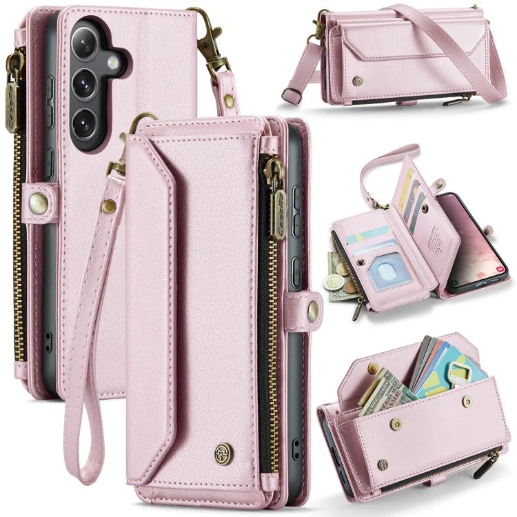 CaseMe C36 Card Slots Zipper Wallet RFID Anti-theft Leather Phone Case, For Samsung Galaxy S25 5G, For Samsung Galaxy S25+ 5G, For Samsung Galaxy S25 Ultra 5G, For Samsung Galaxy A16 5G