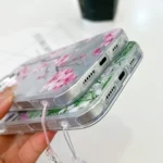 Electroplating Flowers Plants Texture Wristband TPU Phone Case, For iPhone 13 - Image 7