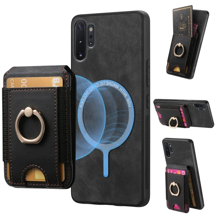 Retro Splitable Magnetic Stand Card Bag Leather Phone Case, For Samsung Galaxy Note10+, For Samsung Galaxy S8+