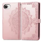 Mandala Flower Embossed Leather Phone Case, iPhone 16e - Image 3