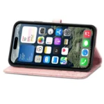 Mandala Flower Embossed Leather Phone Case, iPhone 16e - Image 5