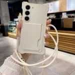 Liquid TPU Card Bag Four Corner Shockproof Phone Case, For Samsung Galaxy S21 5G