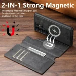 Suteni Q05 2-in-1 Multi-function Detachable Wallet MagSafe Phone Case, For Samsung Galaxy S25 Ultra 5G, For Samsung Galaxy S24 Ultra 5G, For Samsung Galaxy S23 Ultra 5G... - Image 4