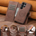 Suteni Q05 2-in-1 Multi-function Detachable Wallet MagSafe Phone Case, For Samsung Galaxy S25 Ultra 5G, For Samsung Galaxy S24 Ultra 5G, For Samsung Galaxy S23 Ultra 5G... - Image 3